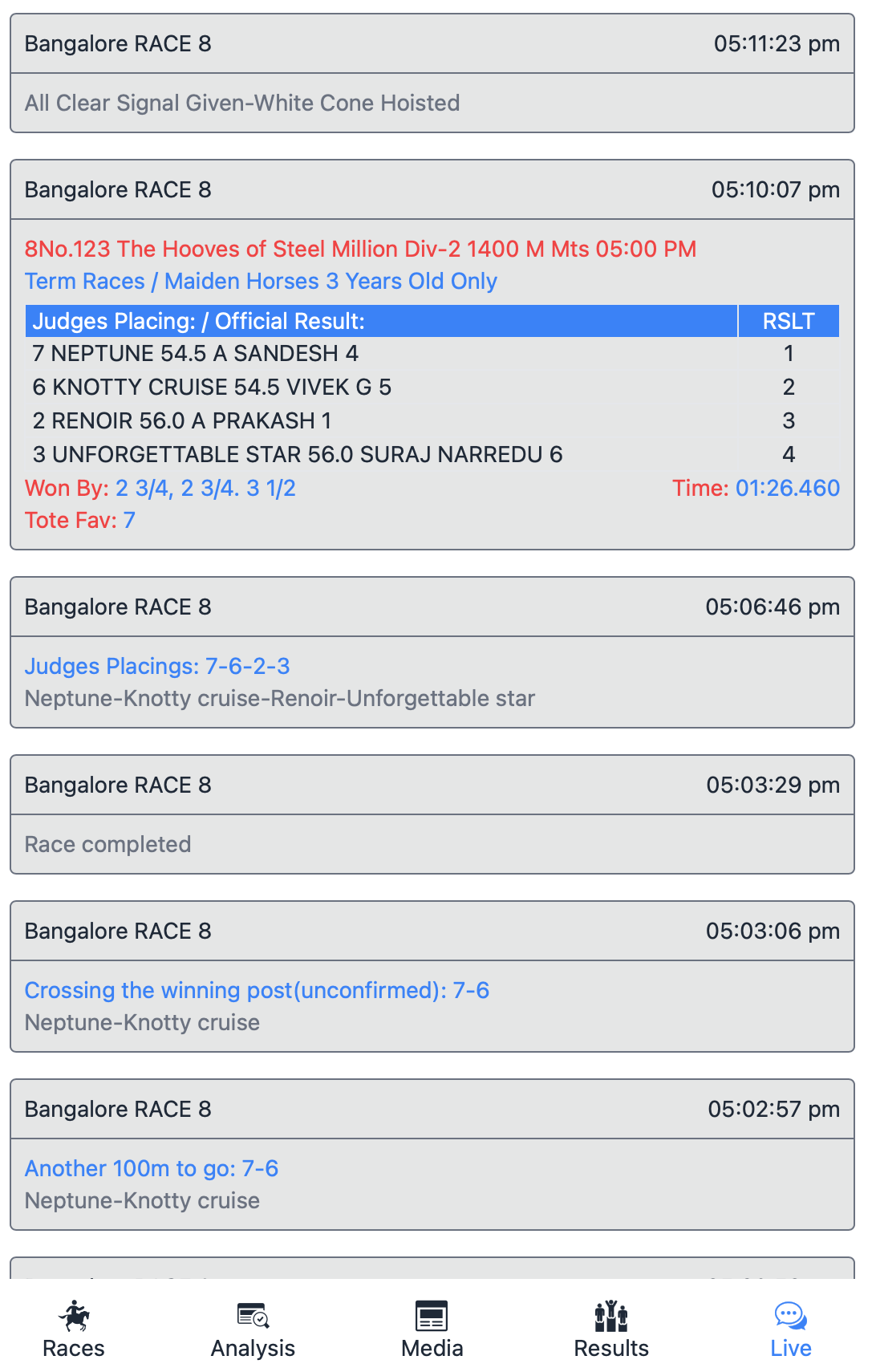 Live Updates screenshot